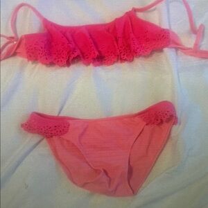 Pink Ruffled Kids Bikini